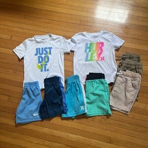 Lot of Boys 4T shorts, short sleeved tops & swim trunks
